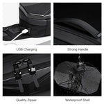 Carregue a imagem no visualizador da Galeria, OZUKO Hard Shell Men Waist Bag Fashion Chest Bags Outdoor Sports Belt Bag for Teenager Waterproof USB Charging Male Shoulder Bag  Amaijoin
