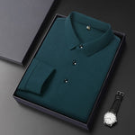 Carregue a imagem no visualizador da Galeria, New Men&#39;s Long Sleeve T Shirt Button Lightweight Lapel Loose Polo Shirt Solid Color Top  Amaijoin
