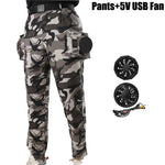 Load image into Gallery viewer, Fan Pants Cold Fishing Pure Cotton Site Welder Camping Ride Climbing Hiking Sports Fan Suit Air-Conditioning Clothes Fan Cooling  Amaijoin
