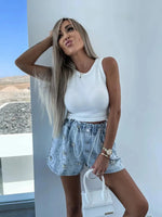 Carregue a imagem no visualizador da Galeria, Fashionable Casual Women&#39;s Denim Shorts Reversible Stitching Versatile Summer New Arrival European American Style  Amaijoin
