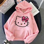 Carregue a imagem no visualizador da Galeria, Women 90s Y2k 2000s Hoodies Hello Kitty Hip Hop Hoodie Sanrio Sweatshirt Clothes Tops Sweatshirt Clothing Streetwear  Amaijoin
