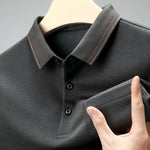 Carregue a imagem no visualizador da Galeria, New Men&#39;s Casual Long Sleeve Polo Shirt Fashion Solid Color Top  Amaijoin
