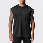 Carregue a imagem no visualizador da Galeria, Oversized Gym Clothing Mesh Cut Off Sleeveless Shirt Fitness Tank Top Men Bodybuilding Sportswear Muscle Vests Workout Tanktop  Amaijoin
