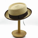 Load image into Gallery viewer, Small Top Hat Curled Men&#39;s and Women&#39;s Straw Hat Pork Pie Hat 2024 New Sun Hat Summer Beach Hat Gentleman Hat Bow Accessories  Amaijoin
