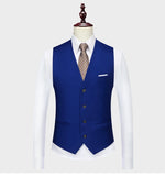 Carregue a imagem no visualizador da Galeria, Men&#39;s Business Casual Suit for Weddings, Genuine Blazer, Vest and Pants, Big &amp; Tall,Slim Fit Waistcoat, Dress Trousers, US Size  Amaijoin
