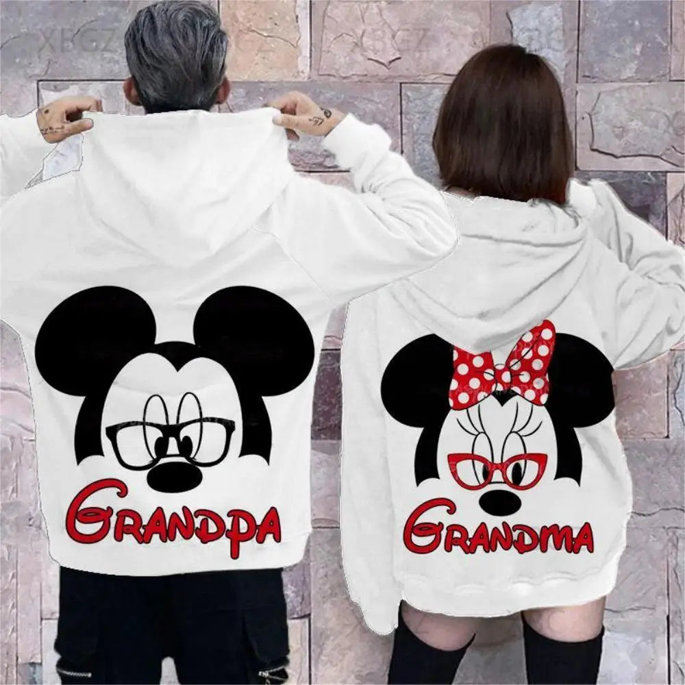 Couple Outfit Disney Hoodies Minnie Mouse Women's Casual Sweatshirt Couple Hoodie Men's Women Clothing Mickey Y2k Print Top  Amaijoin