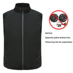 Carregue a imagem no visualizador da Galeria, Men Summer Air Conditioning Clothing Fan Cooling Vest 2022 New USB Charging Cooling Sport Man Outdoor Solid Color Coat Plus Size  Amaijoin
