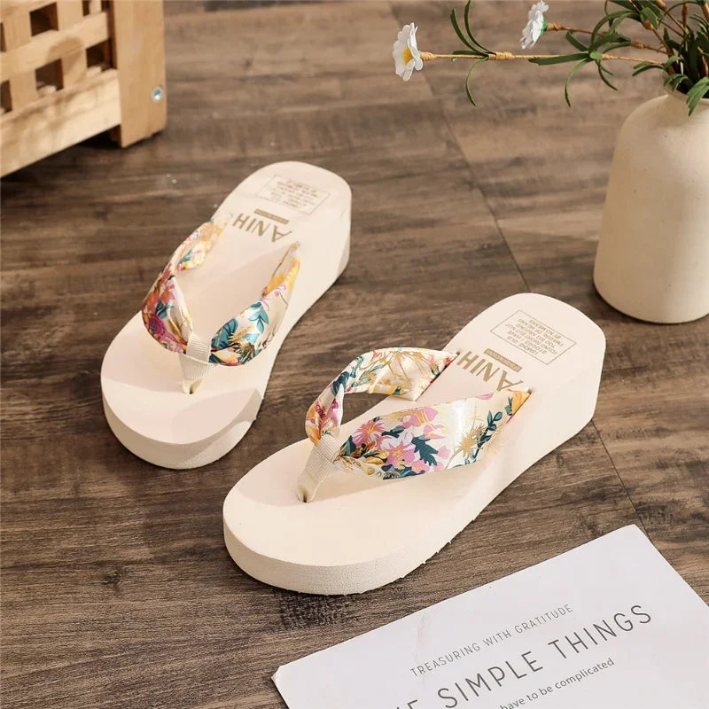 2024 Fashion Women Flip Flops Summer Beach Platform Slippers Casual Outside Wedges Sandals Summer Women Shoes  Amaijoin