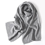 Carregue a imagem no visualizador da Galeria, 100%Pure Wool Long Scarf Women Knitted Winter Autumn Minimalist Wrap Hijabs Warm Soft Cashmere Pashmina Shawl Neck Warmer Female  Amaijoin
