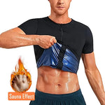 Carregue a imagem no visualizador da Galeria, Vensslim Sweat Sauna Suits Men Polymer Zipper Body Shaper Slimming Short Sleeve Waist Trainer Heat Trapping Compression Corset  Amaijoin
