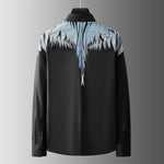 Carregue a imagem no visualizador da Galeria, Fashion Wings Print Men&#39;s Shirt Long Sleeve Casual Shirt Slim Streetwear Social Party Tuxedo Male Business Formal Dress Shirts  Amaijoin
