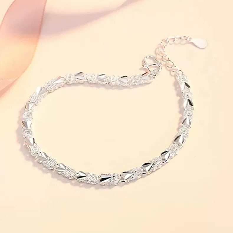 High Quality 925 Sterling Silver Fashion Multiple Styles Bracelet Chain For Women Fashion Wedding Party Beautiful Jewelry Gift  Amaijoin