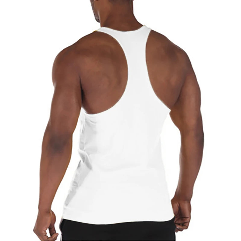 Muscle Guys Running Vest Brand Bodybuilding Stringer Tank Tops Gym Fitness Clothing Summer Cotton Breathable Mens Casual Shirt  Amaijoin