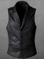 Carregue a imagem no visualizador da Galeria, Retro Suede Vest Men Vintage Style Slim Fit Autumn Winter Mens Sleeveless Jacket V Neck Warm Waistcoat  Amaijoin
