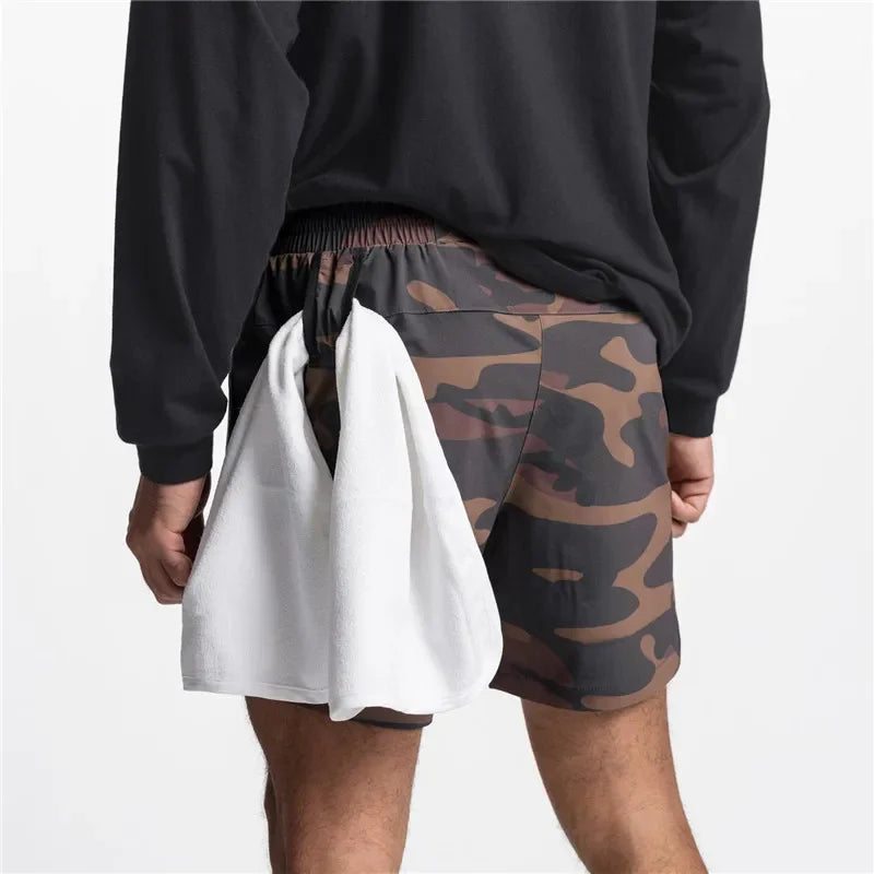 2023 Summer New Gym Jogging Exercise Shorts Men's Sports Fitness Quick-drying Multiple pockets Running Shorts Men Casual Shorts  Amaijoin