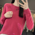 Carregue a imagem no visualizador da Galeria, 2024 New Cashmere Sweater Women O-Neck Fashion Pullover Winter And Autumn Basic Cashmere Sweater Women  Amaijoin
