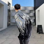 Carregue a imagem no visualizador da Galeria, PFNW 2024 Embroidery Sequin Velvet Fashionable Temperament Men&#39;s Long Sleeve Shirts Lapel Personal Design Oversized Tops 9Y6658  Amaijoin
