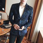 Carregue a imagem no visualizador da Galeria, Fashion Casual Two Buttons Blazers For Men Luxury Draping Cutting Banquet Party Suits Soft Comfortable Gentleman Terno Masculino  Amaijoin
