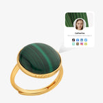 Carregue a imagem no visualizador da Galeria, totwoo MEET Malachite Smart Ring(18K gold plated silver),Daily information sharing,A nice gift  Amaijoin
