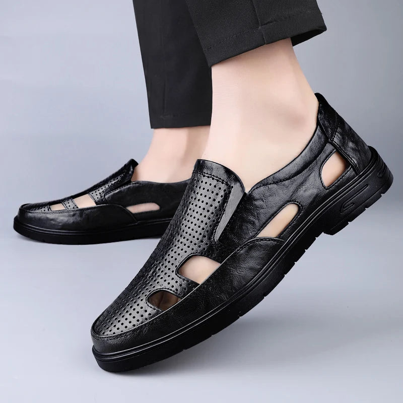 New Loafers Men Summer Men's Luxury Sandals Beach Sandals Men Non-slip Breathable Trendy All-match Comfortable Outdoor Footwear  Amaijoin