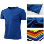 Carregue a imagem no visualizador da Galeria, Men Women Quick Dry Short Sleeve Sport T Shirt Gym Jerseys Fitness Shirt Trainer Running T-Shirt Teenager Breathable Sportswears  Amaijoin
