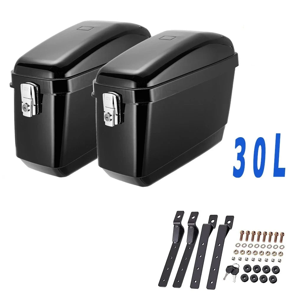 Motorcycle Hard Bags Universal Hard Trunk Box Saddle Bag Travel Luggage Bag for Suzuki for Kawasaki for Honda Shadow for Softail  Amaijoin