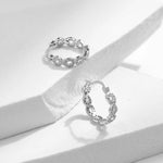 Load image into Gallery viewer, MODIAN Solid 925 Sterling Silver Infinite Love Sparkling CZ Hoop Earrings Original Design For Women Wedding Fine Jewelry Gifts  Amaijoin
