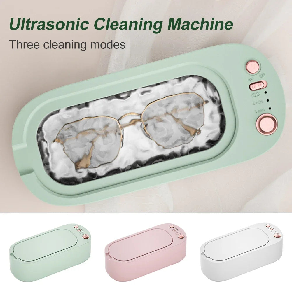 Ultrasonic Glasses High-frequency Vibration Cleaning Machine Electric 3 Gear Jewelry Watch Multi Function TimingCleaning Machine  Amaijoin