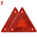 Carregue a imagem no visualizador da Galeria, 2/1Pcs Triangle Warning Reflective Strips Vehicle Stop Warning Sign Red Safety Reflector for Trailer RV Board Truck Plate Light  Amaijoin
