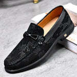 Carregue a imagem no visualizador da Galeria, Luxury Brand Red Leather Shoes Genuine Leather Fashion Loafers Slip-On Driving Shoes Men Casual Soft Sole Classic Business Shoes  Amaijoin
