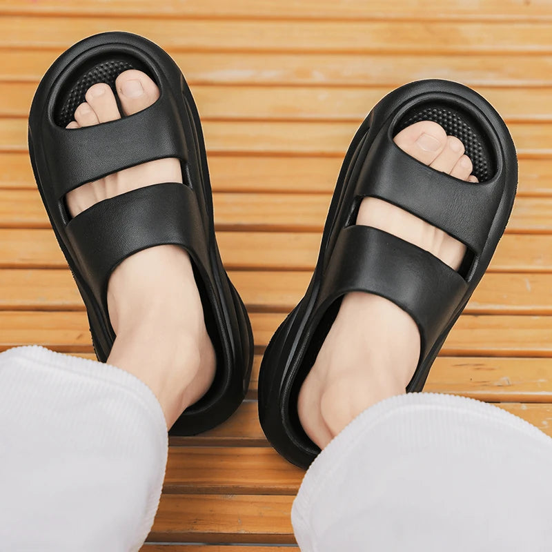 High Quality Summer Sandals For Men Outdoor Casual Beach Soft Comfortable New Style Man's Slippers Explosive Style Couple Sandal  Amaijoin