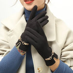 Carregue a imagem no visualizador da Galeria, Fashion Lady Glove Mittens Women Winter Vintage Touch Screen Driving Keep Warm Windproof  Dropshiping New Grace mitaine femme  Amaijoin
