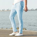 Carregue a imagem no visualizador da Galeria, 2023 Men&#39;s Cotton Linen Pants Male Autumn New Breathable Solid Color Linen Trousers Fitness Streetwear S-3XL  Amaijoin
