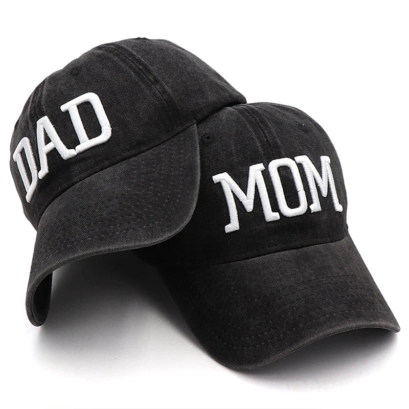 Mom And Dad Hats Fathers Day Mom Dad Gifts Hat Embroidered Adjustable Outdoor Black Baseball Caps For Couples Parents  Amaijoin