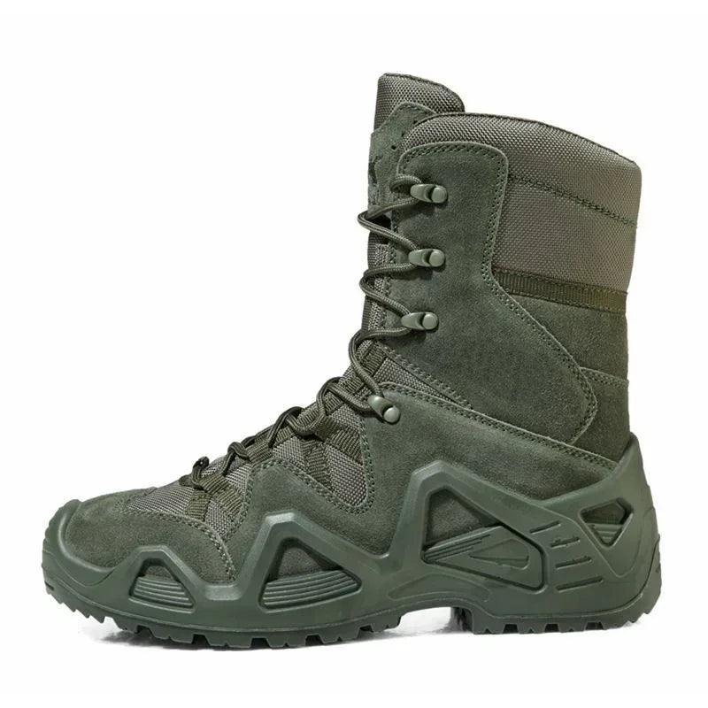 Topfight Green Mid Cut Men's Hunting Boot Size 39-46 Tactical Hiking Hiking Shoes Water Proof  Winter Warm Shoes Ankle Boot  Amaijoin