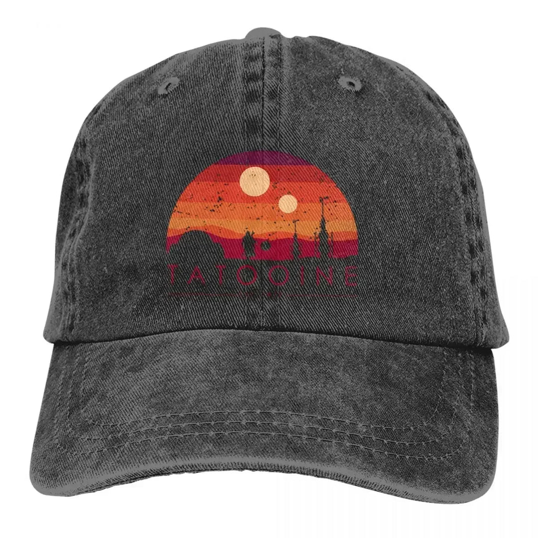 Washed Men's Baseball Cap RETRO EST Trucker Snapback Cowboy Caps Dad Hat Tatooine All Seasons Travel Adjustable Hats  Amaijoin