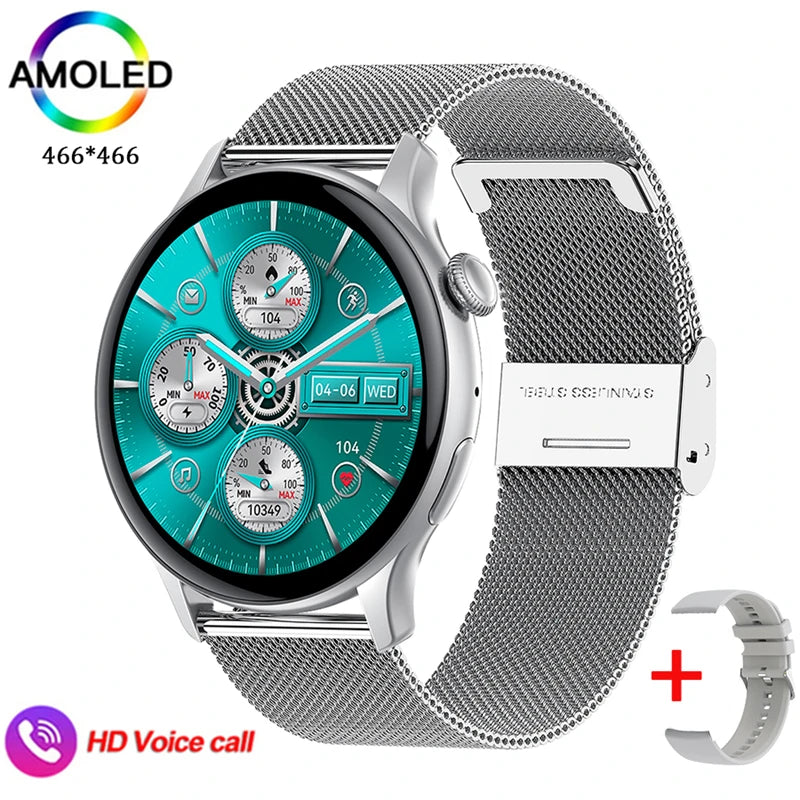 2024 Smartwatch Women 466*466 AMOLED 1.43" HD Screen Always Display Time Bluetooth Call IP67 Waterproof Sports Smart Watch Men  Amaijoin