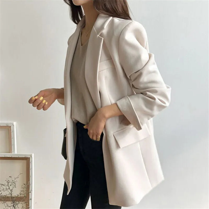 Personalized fashion spring and fall blazer Waist tie blazer spring and autumn blazer  Amaijoin