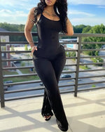 Carregue a imagem no visualizador da Galeria, Summer cross-border U-neck sleeveless pocket design casual jumpsuit  Amaijoin
