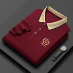 Carregue a imagem no visualizador da Galeria, New Men&#39;s Casual Embroidery Long Sleeve Polo Shirt Fashion Solid Color Top  Amaijoin
