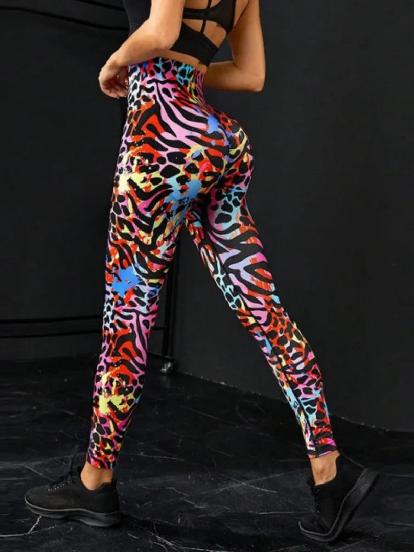 New 3D Print Tie Dye Sports Pants Women Seamless  Leggings High Waist Fitness Push Up Leggings Gym Clothing Workout Tights  Amaijoin