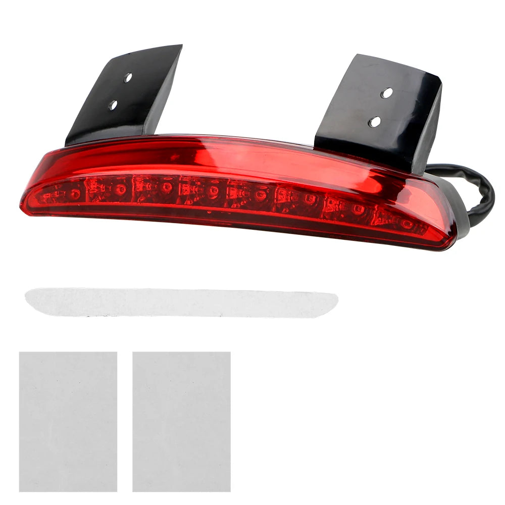 Fender Edge Red LED Motorcycle Accessories Cafe Racer Motorcycle Lights Rear Brake Tail light for XL 883 1200  Amaijoin