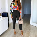 Load image into Gallery viewer, Work Pants for Women Office Elegant High Waisted Straight Ankle Length Fashion Formal African Business Trousers Pants Clothes OL  Amaijoin
