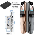 Carregue a imagem no visualizador da Galeria, WiFi Tuya APP Voice Intercom Digital Door Lock  High Quanlity 3D Face Recognition Smart Door Lock With Camera  Amaijoin
