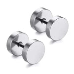 Carregue a imagem no visualizador da Galeria, 1 Pairs Punk Multiple Stainless Steel Stud Earrings Men Women Gothic Cross Round Street Pop Hip Hop Ear Stud Piercing Jewelry  Amaijoin
