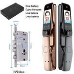 Carregue a imagem no visualizador da Galeria, WiFi Tuya APP Voice Intercom Digital Door Lock  High Quanlity 3D Face Recognition Smart Door Lock With Camera  Amaijoin
