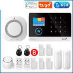 Carregue a imagem no visualizador da Galeria, Gautone Tuya Smart Wifi Home Security Alarm System Wireless GSM Fire Alarm System Panel Smart Life App Control work with Alexa  Amaijoin
