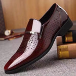 Load image into Gallery viewer, Luxury Business Oxford Leather Shoes Men Breathable Patent Leather Formal Shoes Plus Size Man Office Wedding Flats Male Black  Amaijoin
