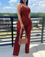 Carregue a imagem no visualizador da Galeria, Summer cross-border U-neck sleeveless pocket design casual jumpsuit  Amaijoin
