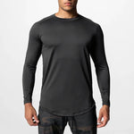 Carregue a imagem no visualizador da Galeria, High Elasticity Tight Long Sleeve Quick Dry T-Shirt Fashion Hip Hop Men Fitness Sport Shirt Gym Bodybuilding Workout Muscle Tops  Amaijoin
